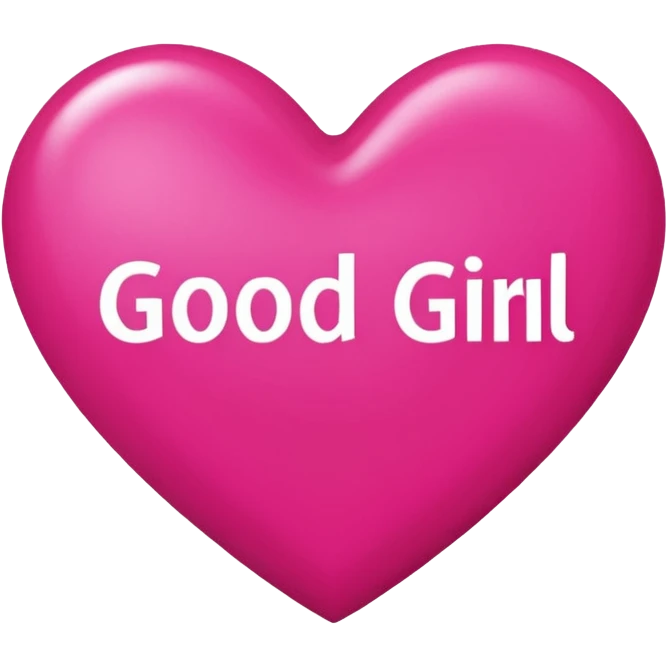Hot pink heart that says good girl gone bad  emoji