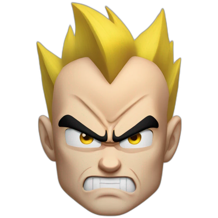 vegeta head angry emoji