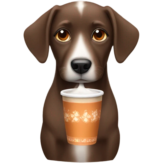 dog drinking hot chocolate  emoji