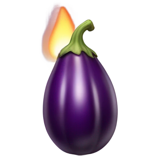 Candle eggplant fire emoji