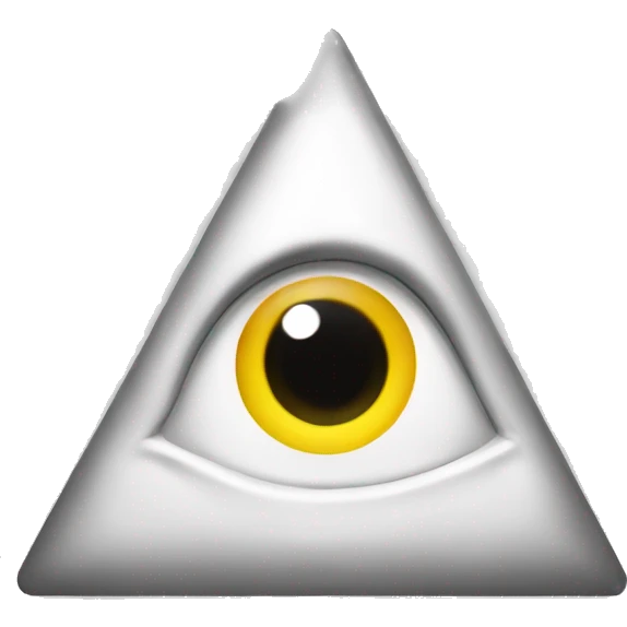 Triangle withe one eye  emoji