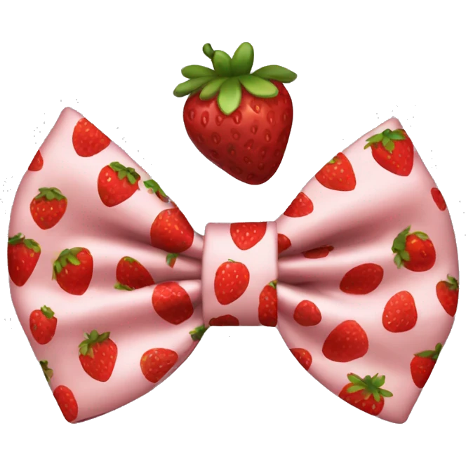 bow with strawberries  emoji