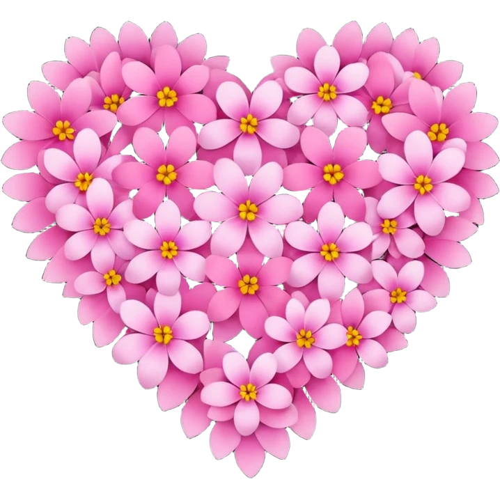 Heart shape of many this flower 🌸  emoji