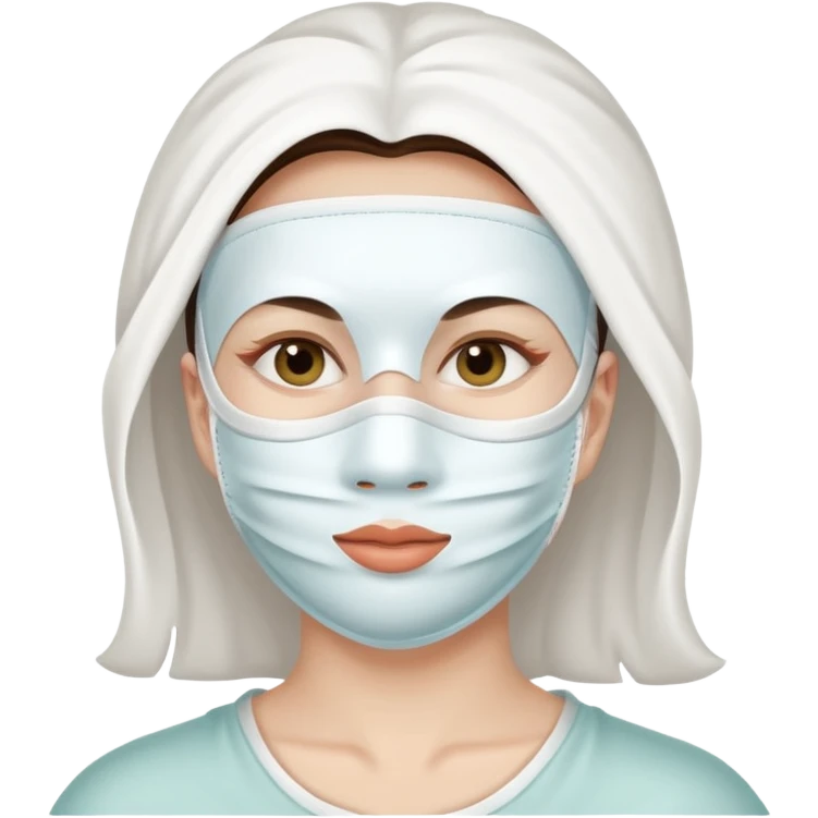 Mujer con mascarilla blanca emoji