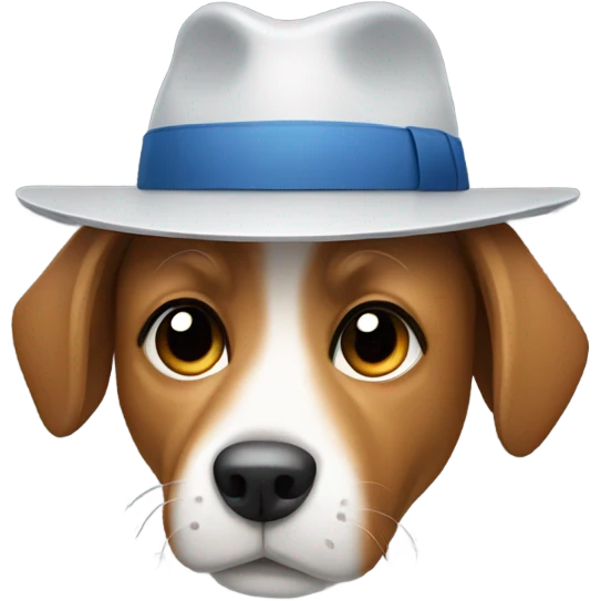 dog developer with hat emoji