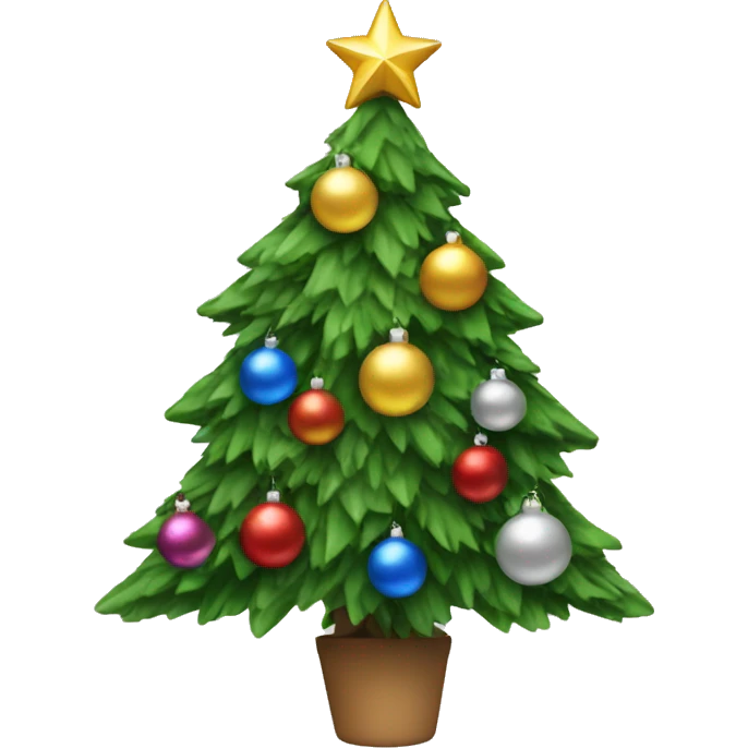 Christmas tree with ornaments emoji