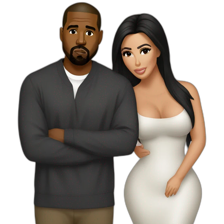 kim kardashian and kanye west emoji