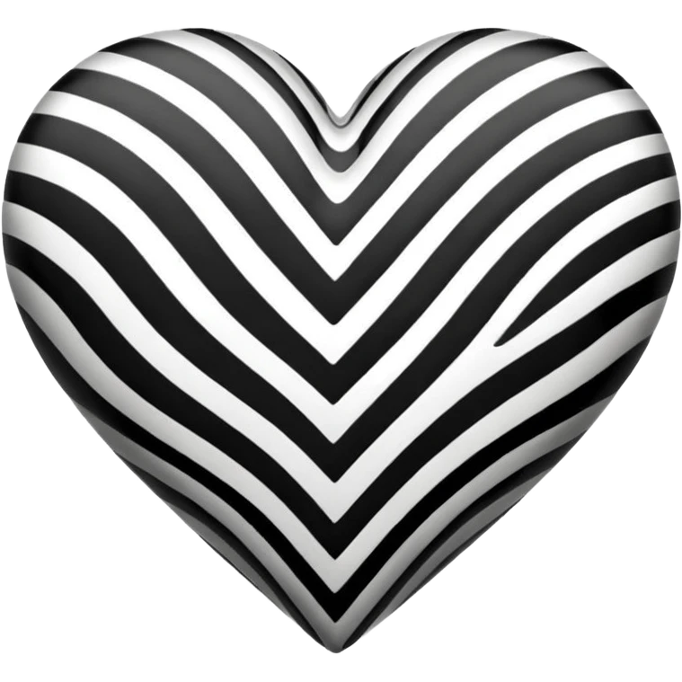 Zebra striped heart emoji