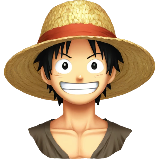 Luffy One Piece Straw Hat emoji