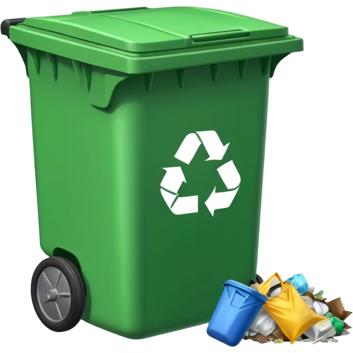 Green wheely bin emoji