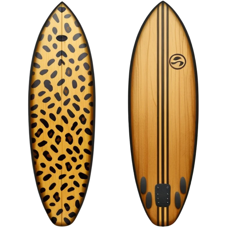 Leopard print surfboard  emoji