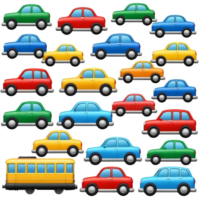  toy cars and trains emoji
