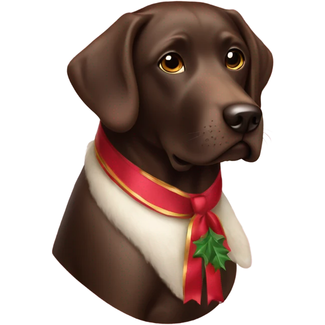 Chocolate Labrador Nutcracker holiday elegant emoji