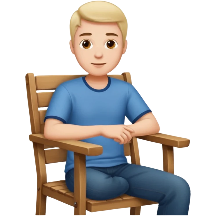 man sitting on the chair emoji