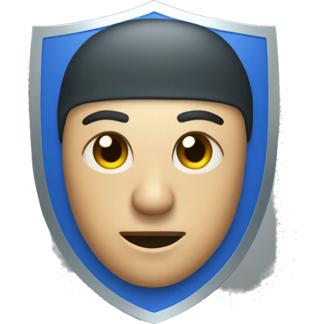 make  mod logo with a shield that is blue as the logo emoji