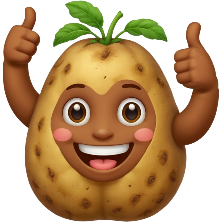 potato doing thumbs up emoji