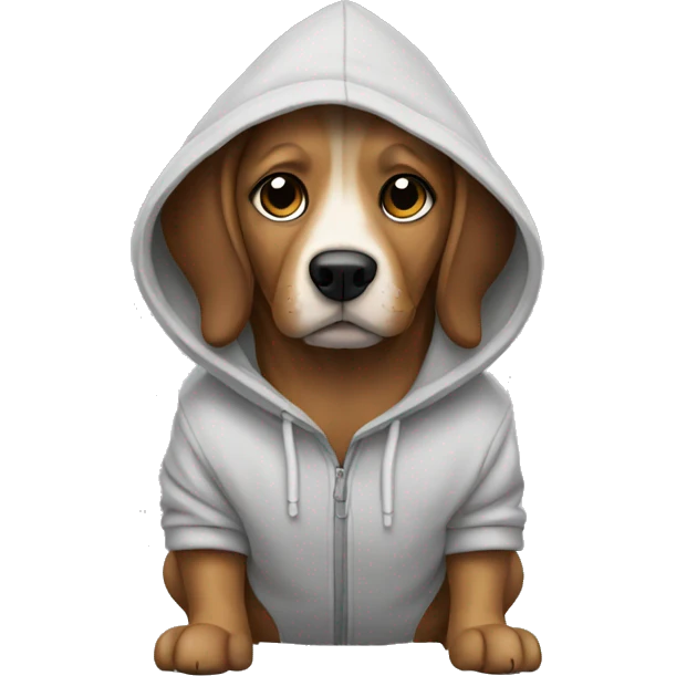Dog with a hoodie emoji