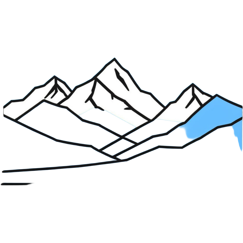 Mountain range with snow peaks emoji