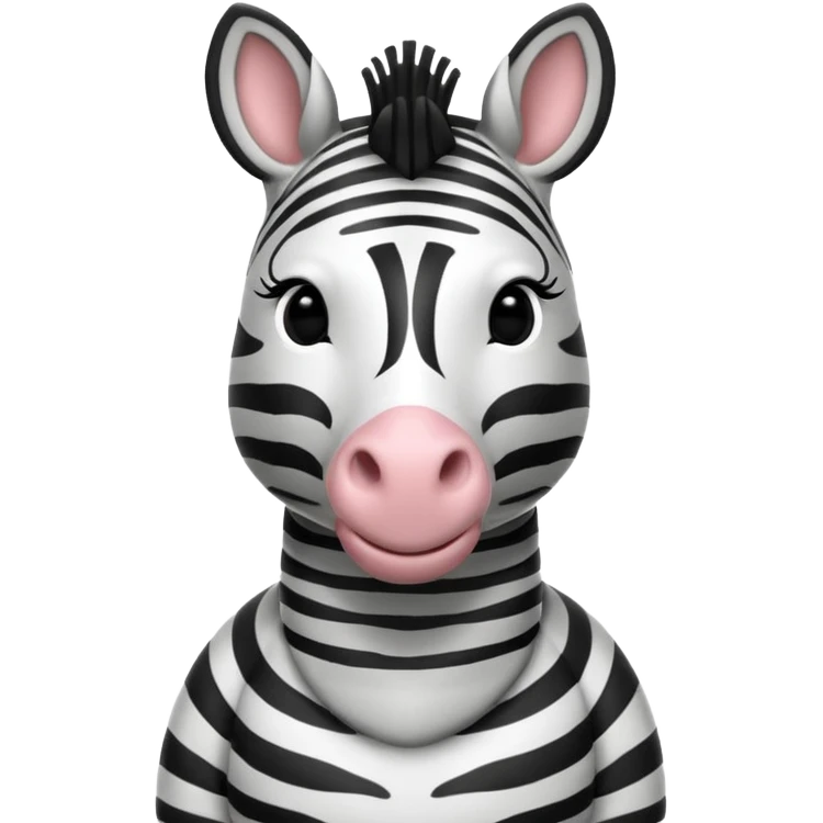A zebra listening to music emoji
