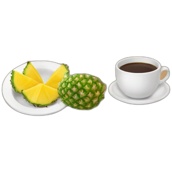 Piña café que cae de los arboles emoji