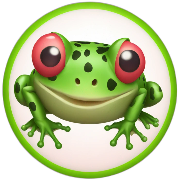 Watermelon frog emoji