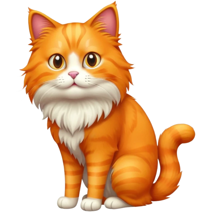 orange cat full body emoji