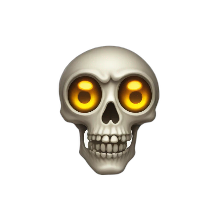 skeleton glowing eye emoji