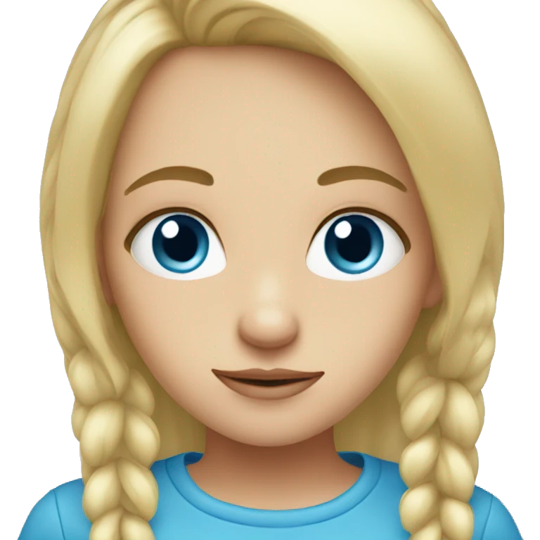 blue eyed blond girl  emoji