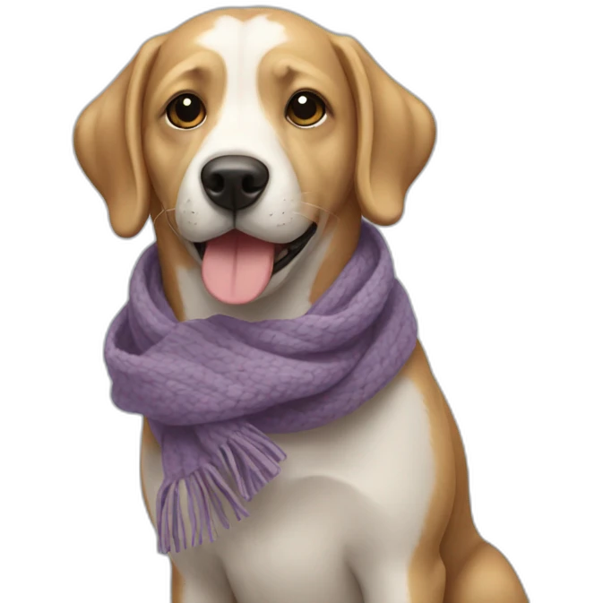 Dog with a scarf emoji