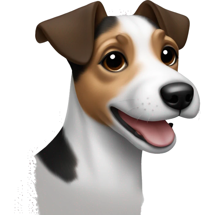 dog breed Jack Russell Terrier black white brown emoji