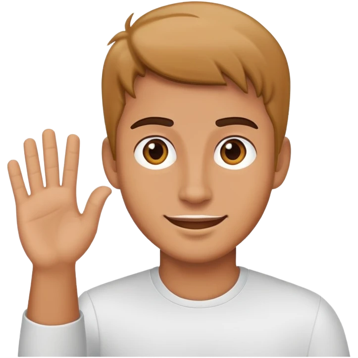 Guy waving emoji