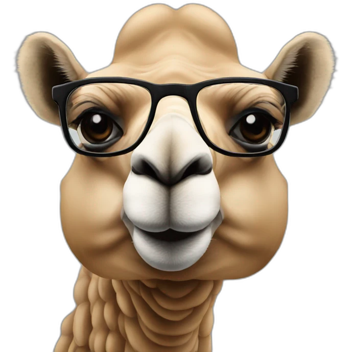 Camel black glasses emoji