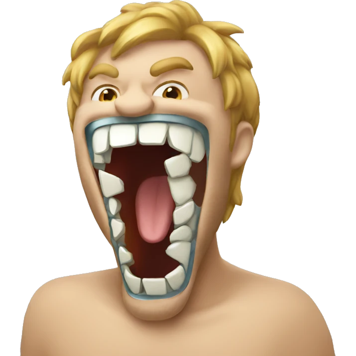 sharp teeth  emoji