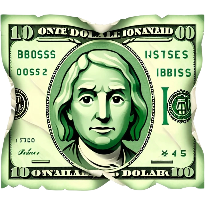 Ripped dollar bill emoji