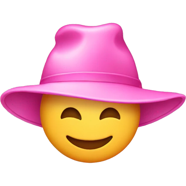 pink hat emoji emoji