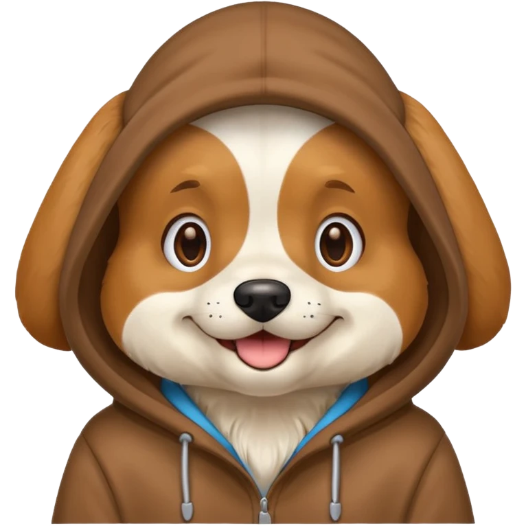 dog wearing a hoodie emoji