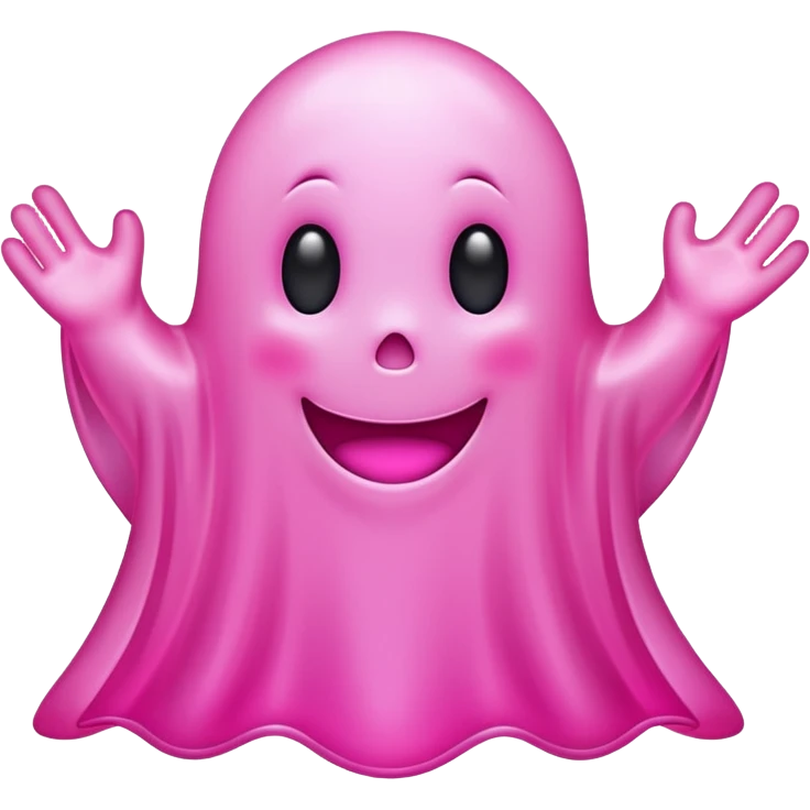 cute pink ghost emoji