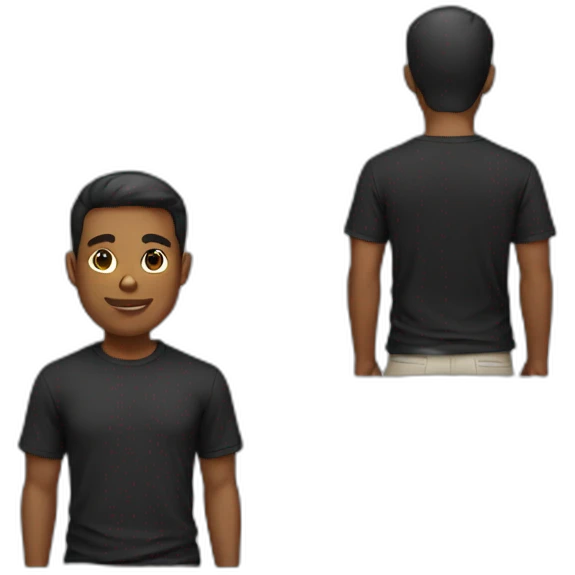male black tshirt emoji