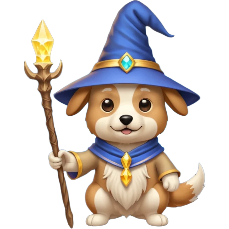 Dog wizard emoji