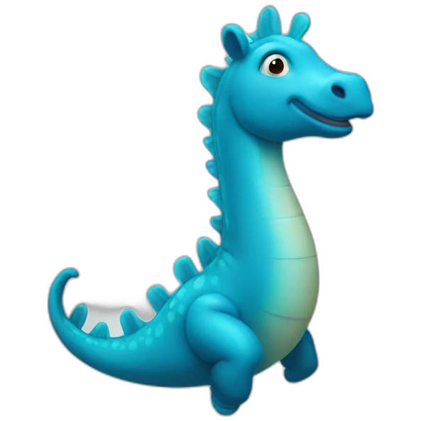 Hippocampe bleu emoji