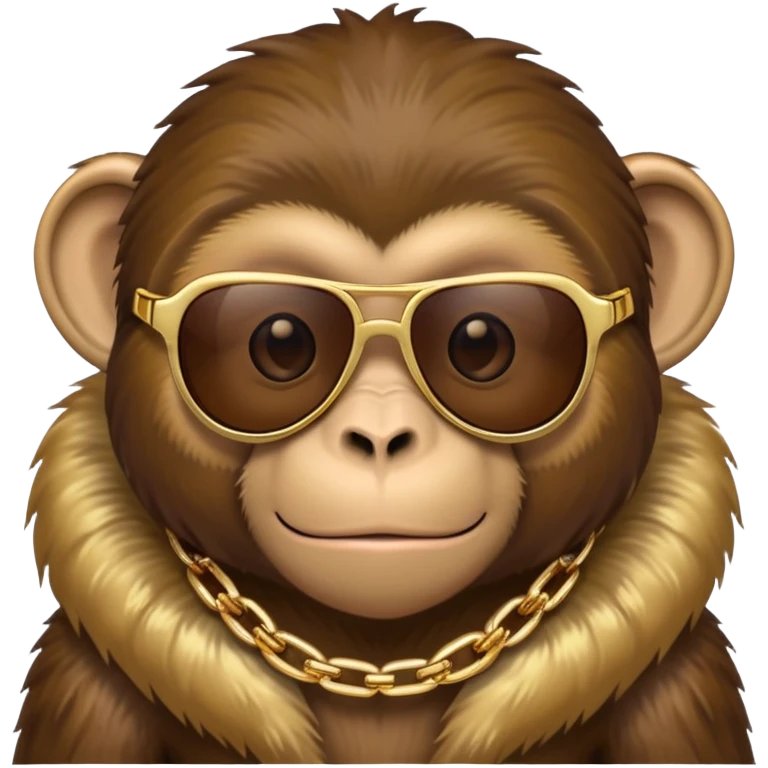 Pimped out monkey emoji