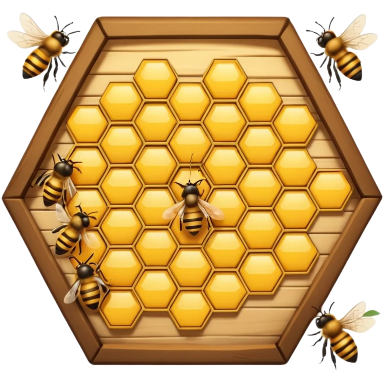 a natural bee hive with bees outside  emoji