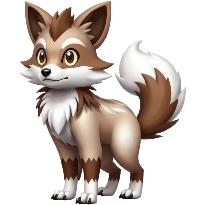  Zigzagoon-Furret-Lycanroc-Hybrid (Full body) emoji