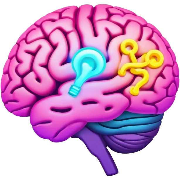 An idea lighting up in brain  emoji