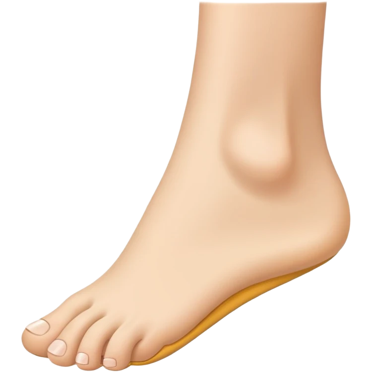 female foot side view with arched sole emoji
