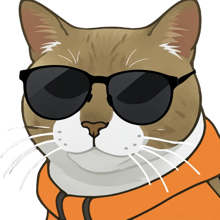 Cat with sunglasses emoji