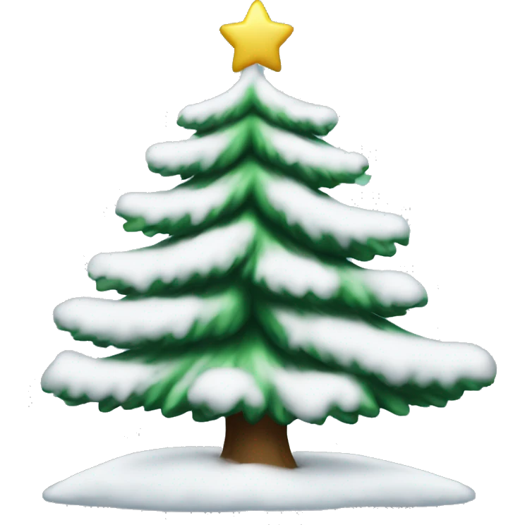Snow Christmas tree emoji