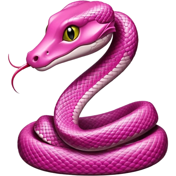Pink Snake with a pink bow emoji
