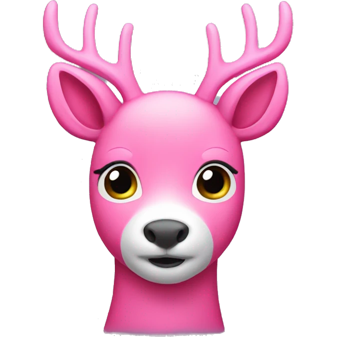 Pink deer emoji