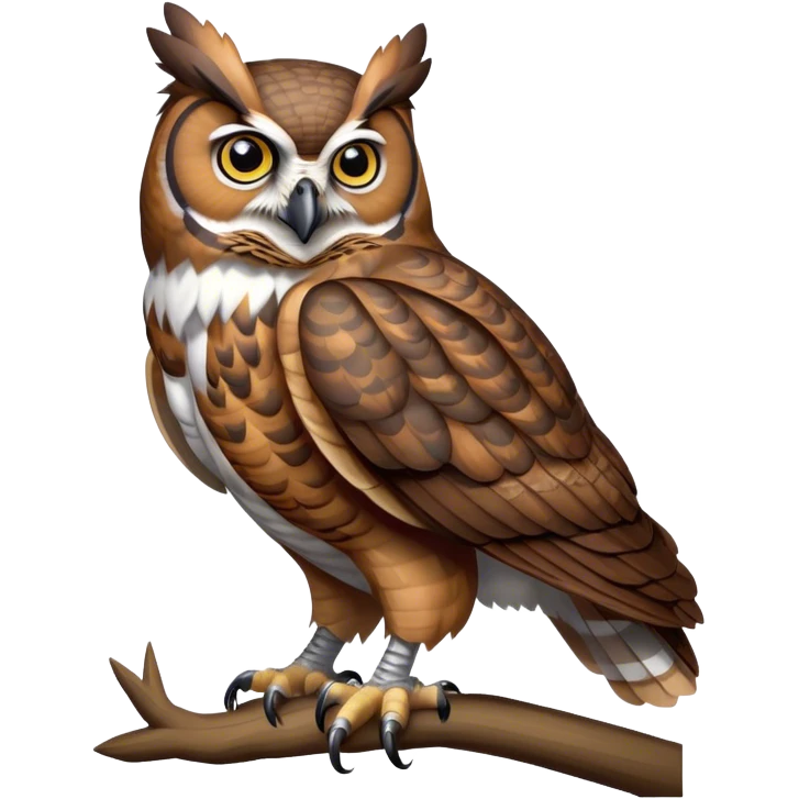 Full Body Great Horned Owl emoji